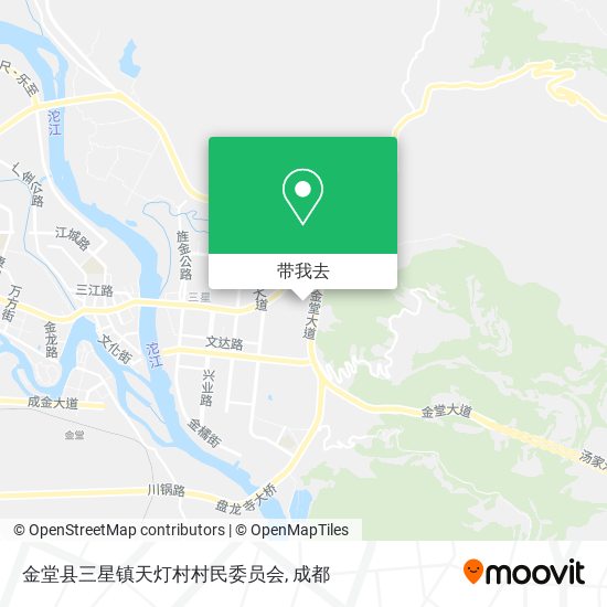 金堂县三星镇天灯村村民委员会地图
