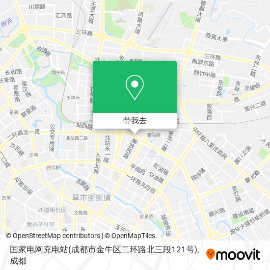 国家电网充电站(成都市金牛区二环路北三段121号)地图