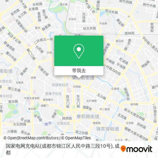 国家电网充电站(成都市锦江区人民中路三段10号)地图