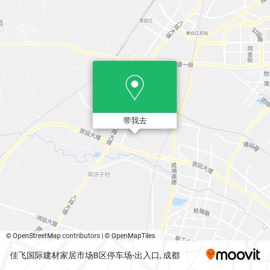 佳飞国际建材家居市场B区停车场-出入口地图