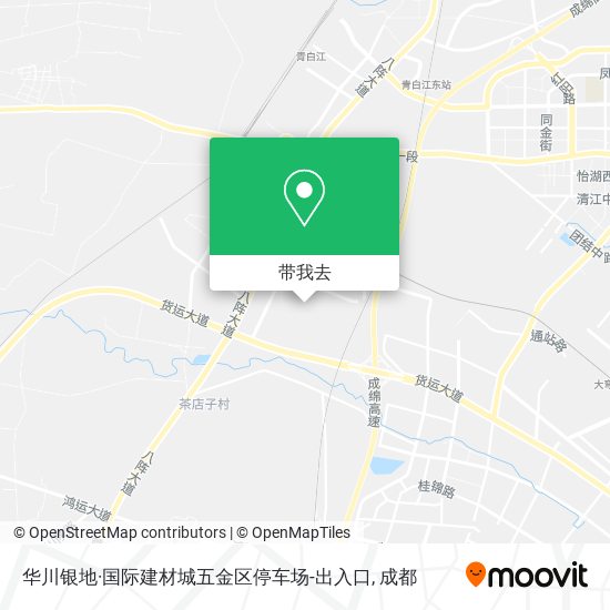 华川银地·国际建材城五金区停车场-出入口地图