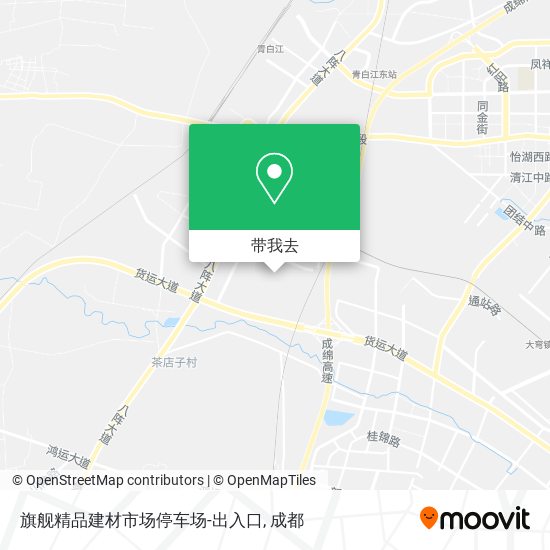 旗舰精品建材市场停车场-出入口地图