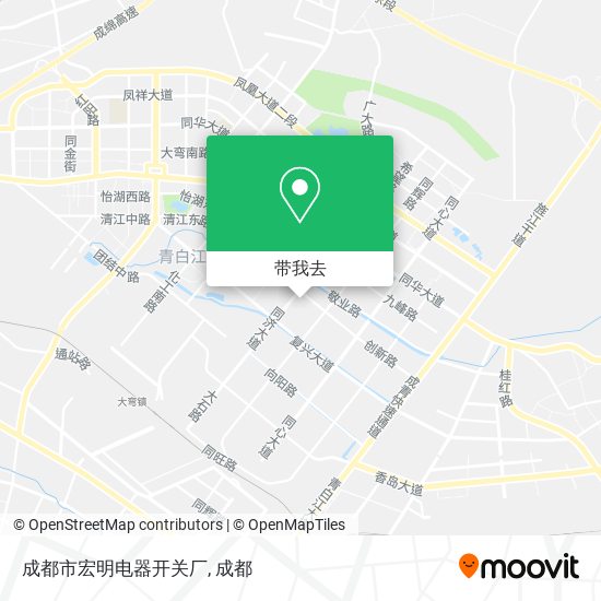 成都市宏明电器开关厂地图
