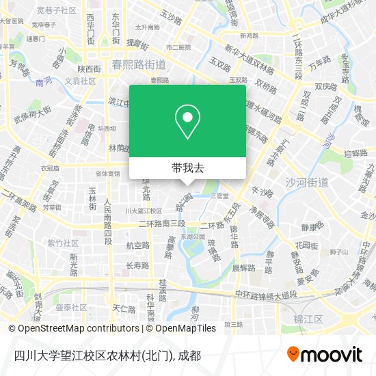 四川大学望江校区农林村(北门)地图