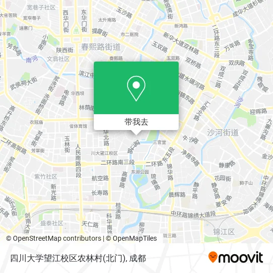 四川大学望江校区农林村(北门)地图