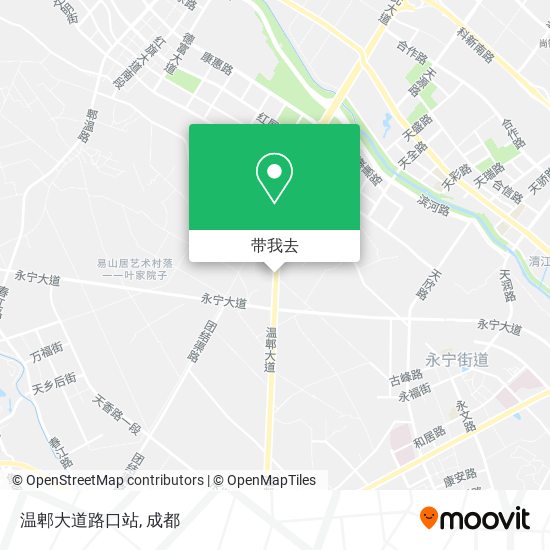 温郫大道路口站地图
