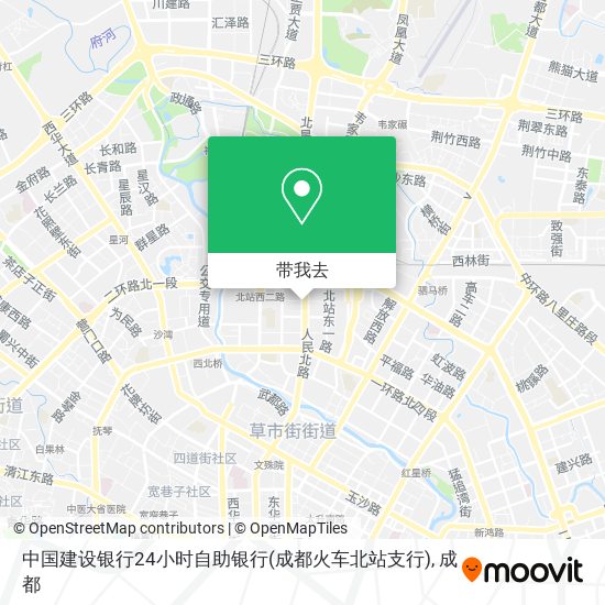 中国建设银行24小时自助银行(成都火车北站支行)地图