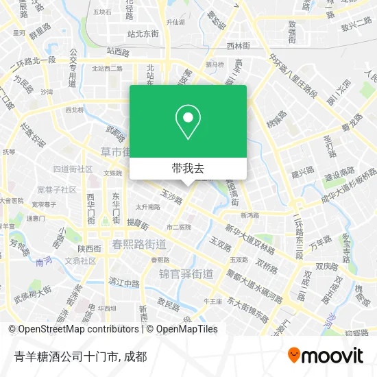 青羊糖酒公司十门市地图