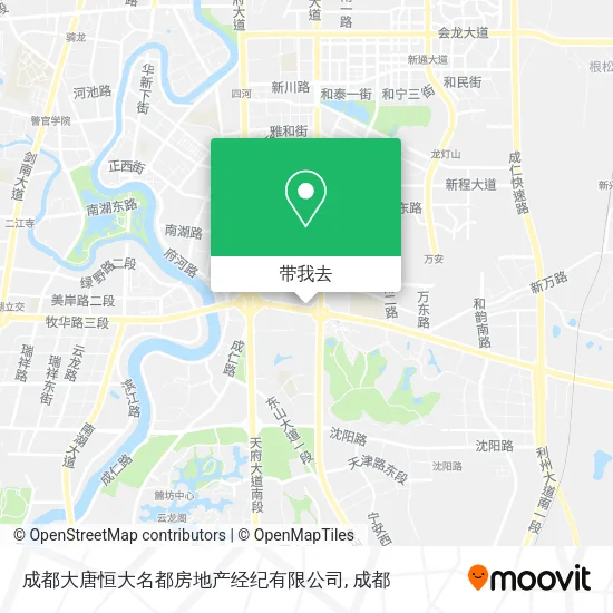 成都大唐恒大名都房地产经纪有限公司地图