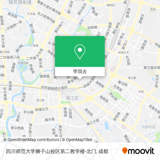 四川师范大学狮子山校区第二教学楼-北门地图