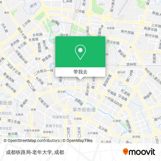 成都铁路局-老年大学地图