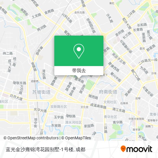 蓝光金沙雍锦湾花园别墅-1号楼地图