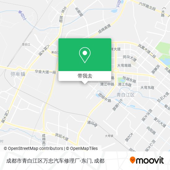 成都市青白江区万忠汽车修理厂-东门地图