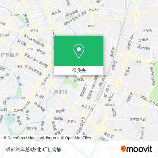 成都汽车总站-北3门地图