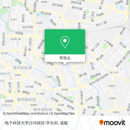 电子科技大学沙河校区-学生科地图