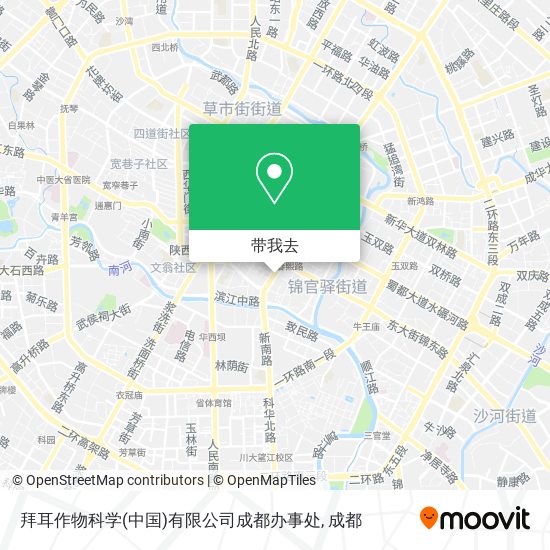 拜耳作物科学(中国)有限公司成都办事处地图