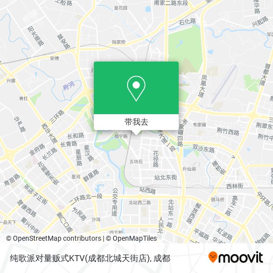 纯歌派对量贩式KTV(成都北城天街店)地图