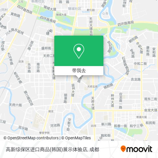 高新综保区进口商品(韩国)展示体验店地图