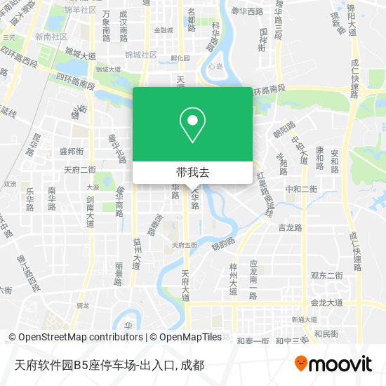 天府软件园B5座停车场-出入口地图