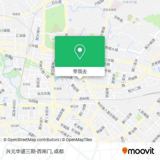 兴元华盛三期-西南门地图
