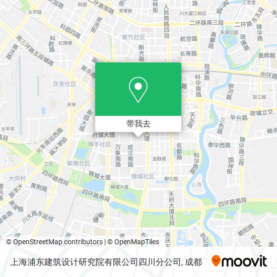 上海浦东建筑设计研究院有限公司四川分公司地图