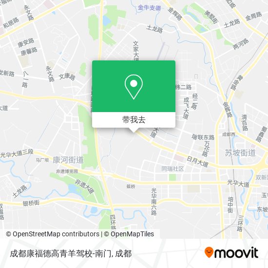 成都康福德高青羊驾校-南门地图