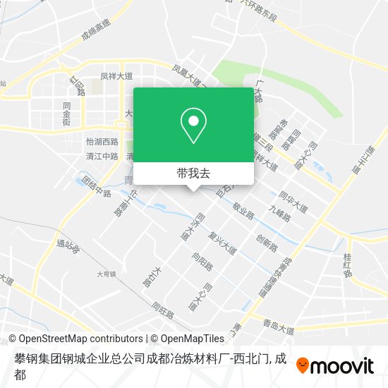 攀钢集团钢城企业总公司成都冶炼材料厂-西北门地图