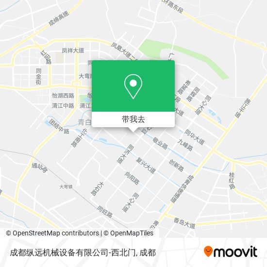 成都纵远机械设备有限公司-西北门地图