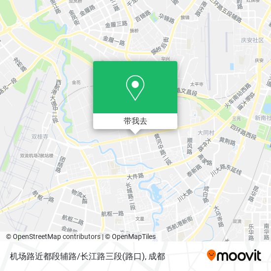 机场路近都段辅路/长江路三段(路口)地图