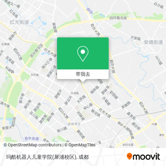 玛酷机器人儿童学院(犀浦校区)地图