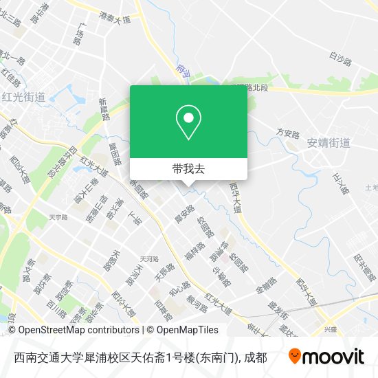 西南交通大学犀浦校区天佑斋1号楼(东南门)地图