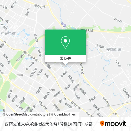西南交通大学犀浦校区天佑斋1号楼(东南门)地图