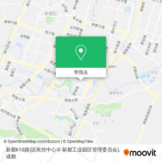 新都k10路(区疾控中心②-新都工业园区管理委员会)地图