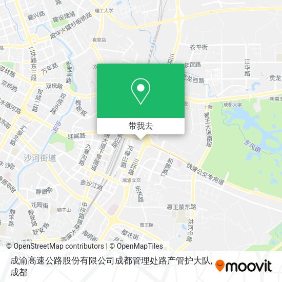 成渝高速公路股份有限公司成都管理处路产管护大队地图