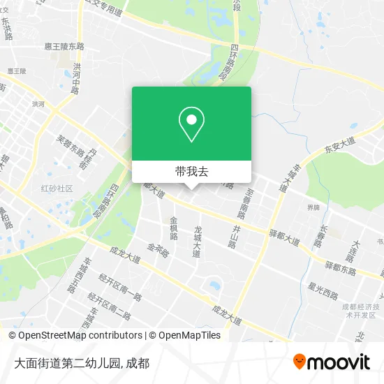 大面街道第二幼儿园地图