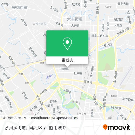 沙河源街道川建社区-西北门地图