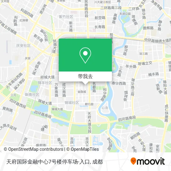 天府国际金融中心7号楼停车场-入口地图