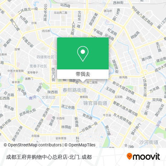 成都王府井购物中心总府店-北门地图