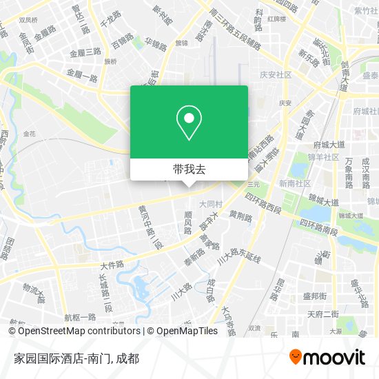 家园国际酒店-南门地图
