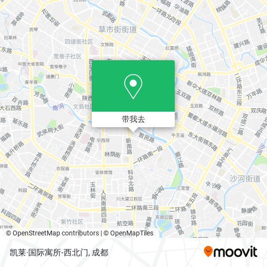 凯莱·国际寓所-西北门地图