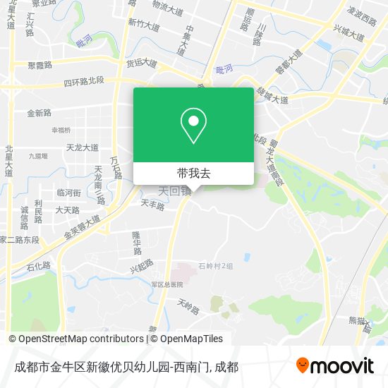 成都市金牛区新徽优贝幼儿园-西南门地图