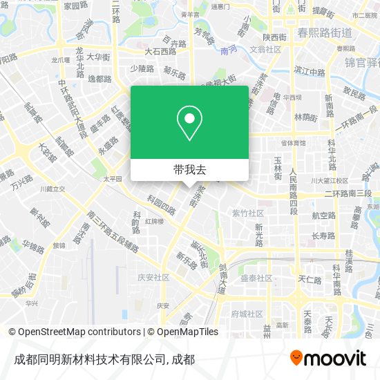 成都同明新材料技术有限公司地图
