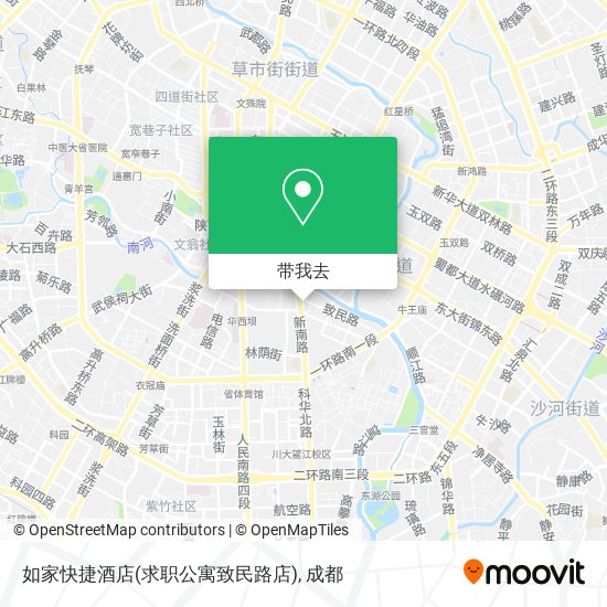 如家快捷酒店(求职公寓致民路店)地图