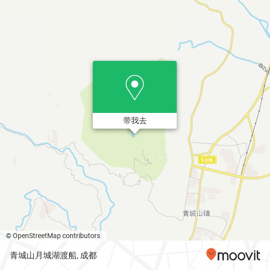 青城山月城湖渡船地图