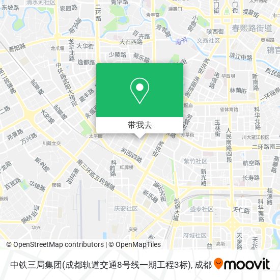 中铁三局集团(成都轨道交通8号线一期工程3标)地图