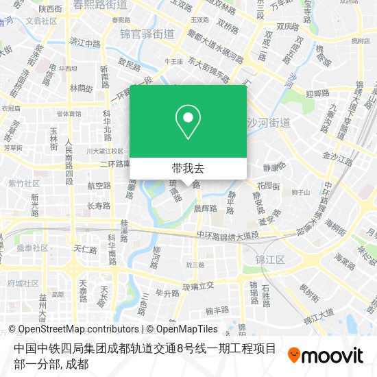 中国中铁四局集团成都轨道交通8号线一期工程项目部一分部地图