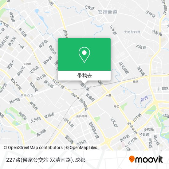 227路(侯家公交站-双清南路)地图
