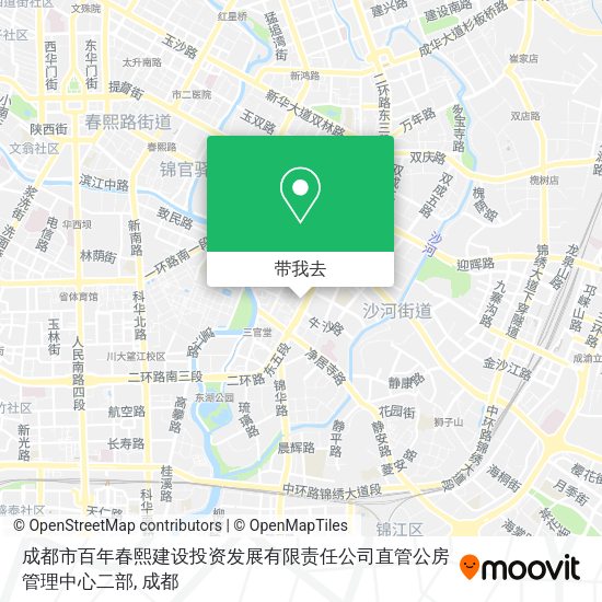 成都市百年春熙建设投资发展有限责任公司直管公房管理中心二部地图