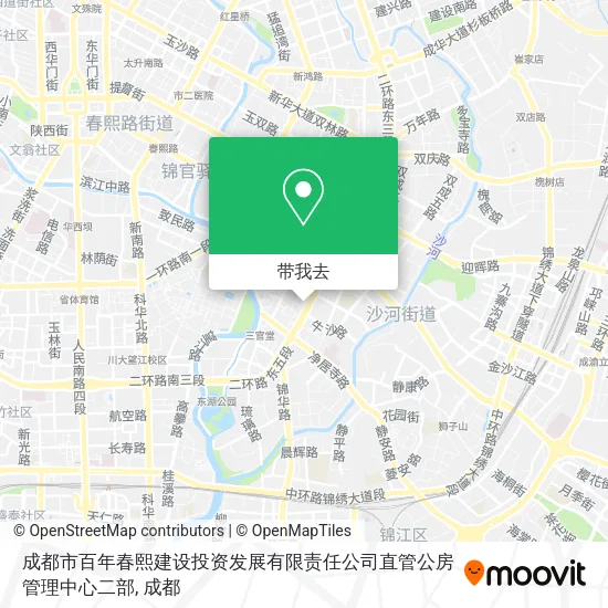 成都市百年春熙建设投资发展有限责任公司直管公房管理中心二部地图