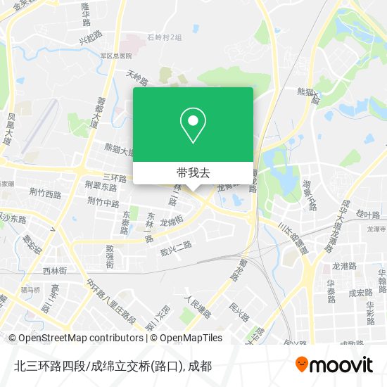 北三环路四段/成绵立交桥(路口)地图